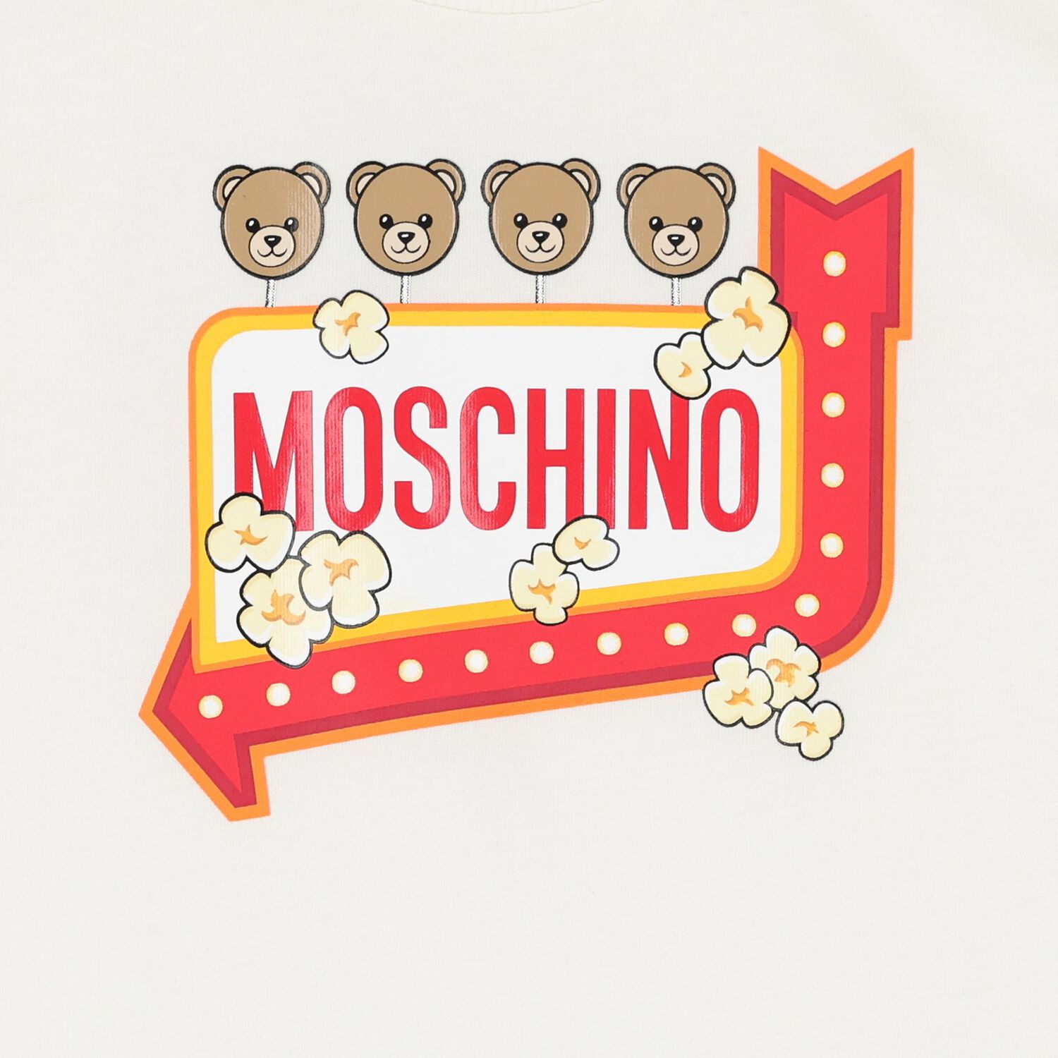 Ivory Popcorn & Teddy Bear Logo T-Shirt, 1, hi-res