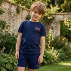 Boys Navy Blue Logo T-Shirt, 1, hi-res