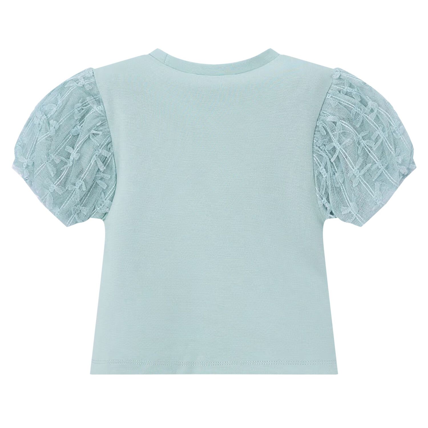 Girls Green Tulle Blouse, 2, hi-res