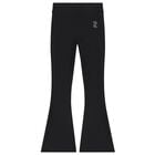 Girls Black Crystal Embellished Diamant&eacute; Logo & Flared Leggings Set, 1, hi-res