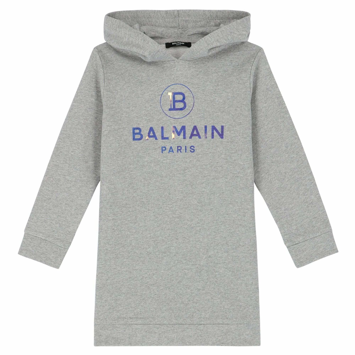 Girls Grey Logo Dress, 1, hi-res
