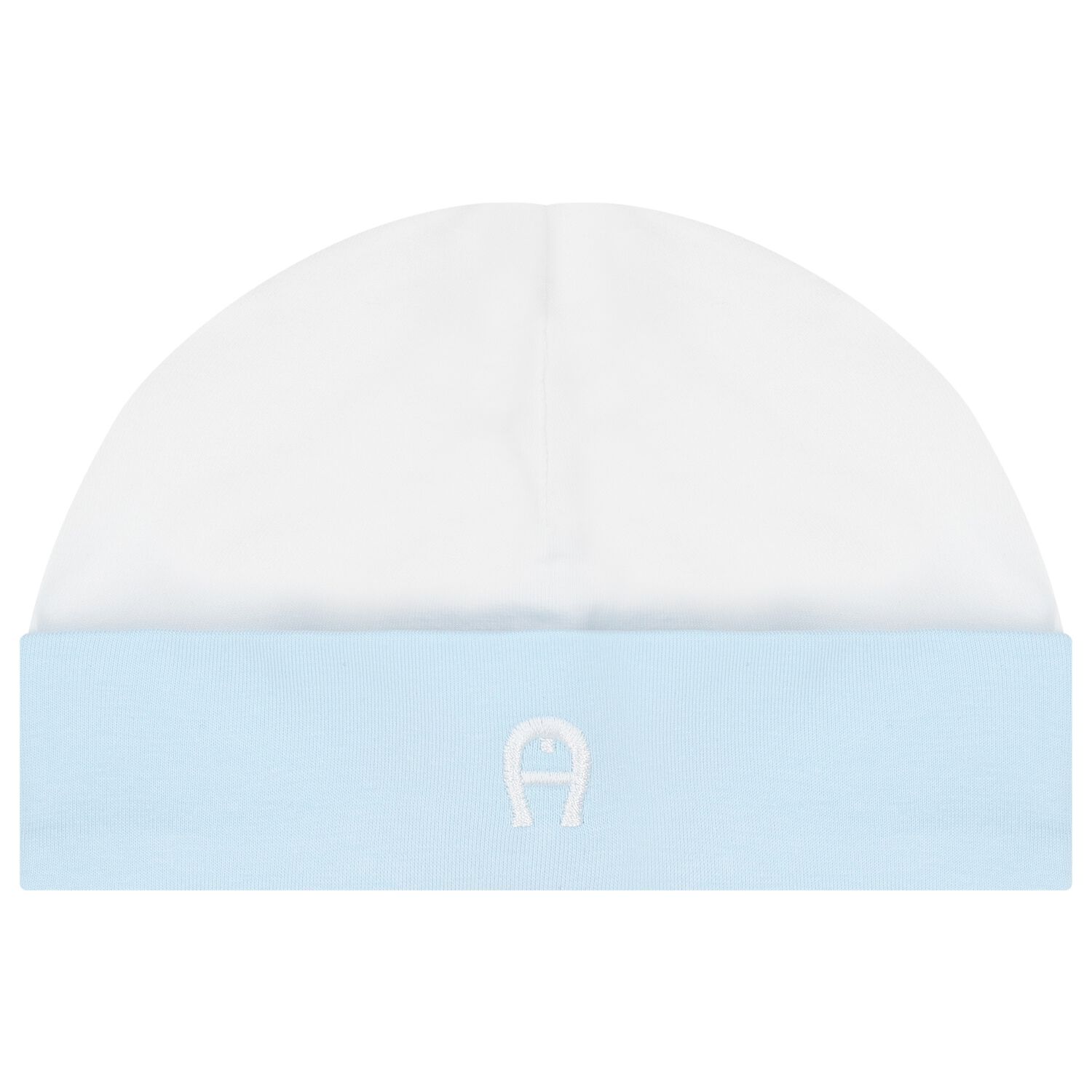 Baby Boys White & Blue Logo Hat, 2, hi-res image number null