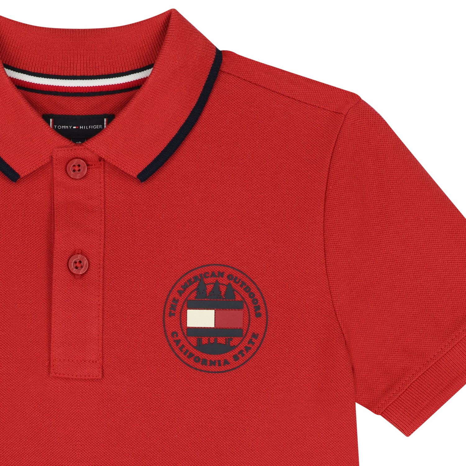 قميص اولاد بولو بالشعار باللون الاحمر , 2, hi-res