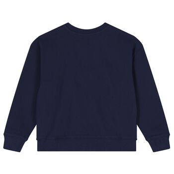 Girls Navy Blue Polo Bear Logo Sweatshirt