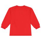 Younger Girls Red Teddy Bear Logo Dress, 2, hi-res