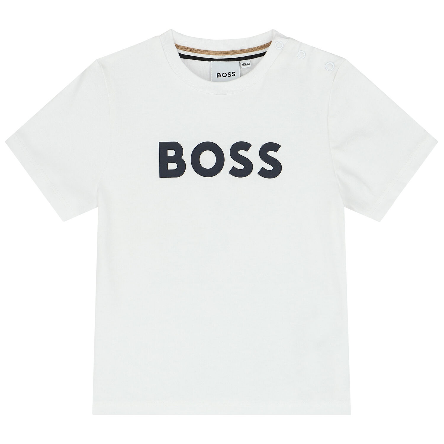 Younger Boys White Logo T-Shirt, 1, hi-res image number null