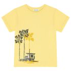 طقم شورت اولاد باللون الرمادى والابيض والاصفر, 1, hi-res