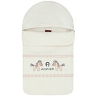 Ivory Horse & Logo Baby Nest, 1, hi-res