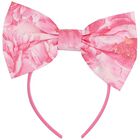ربطة رأس للبنات بطبعة الزهور باللون الوردى, 1, hi-res