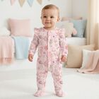 Baby Girls Pink Coral Shells Babygrow Gift Set , 1, hi-res