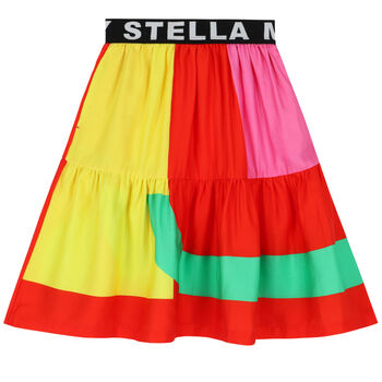 Girls Multi-Colored Logo Skirt