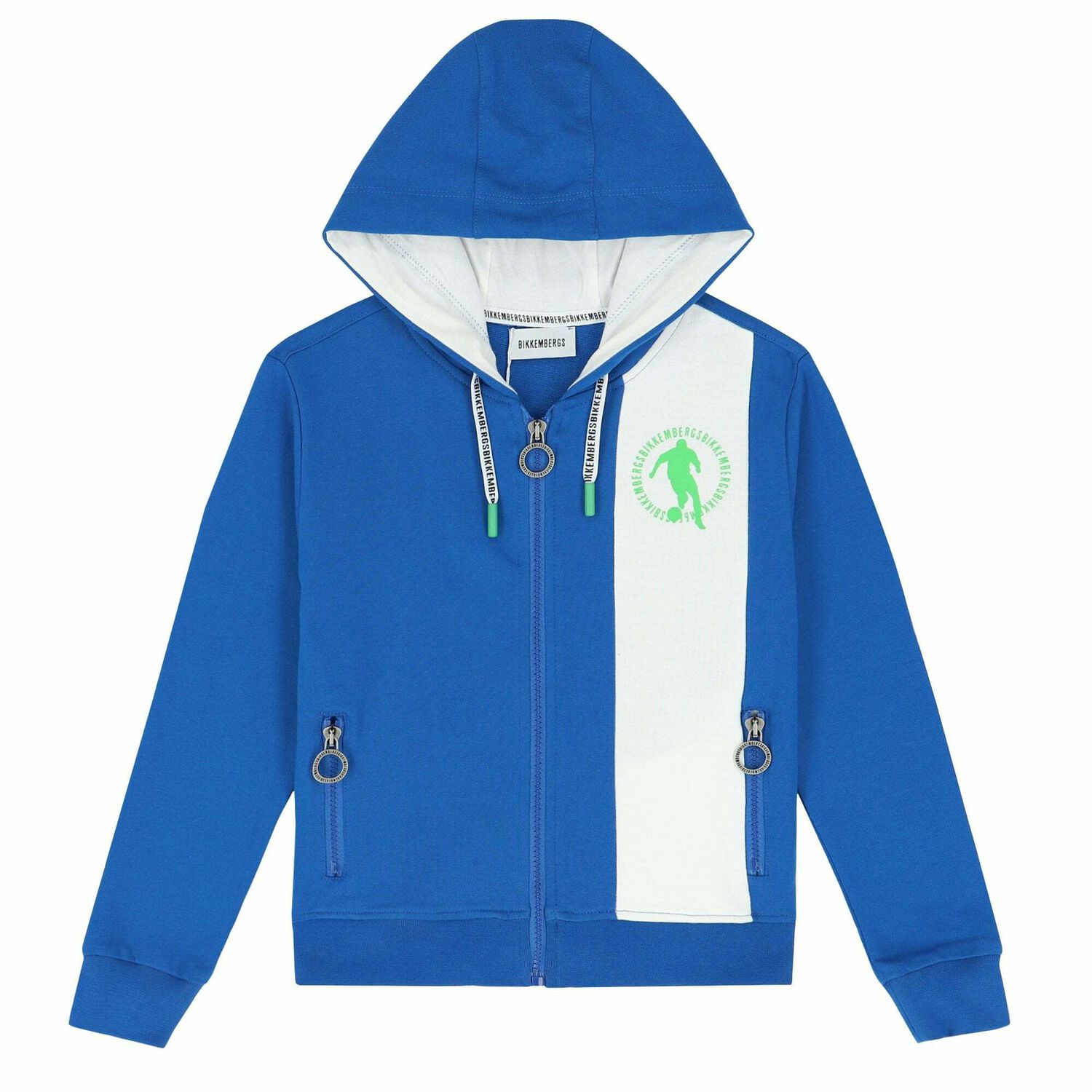 Boys Blue Logo Zip Up Top, 1, hi-res image number null