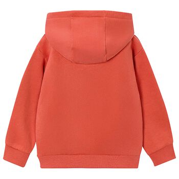 Boys Orange Headphone Hooded Top
