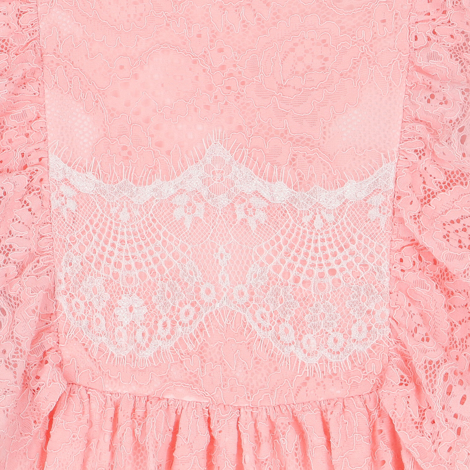 Girls Pink Lace Dress, 1, hi-res