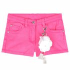 Girls Pink Denim Shorts, 1, hi-res