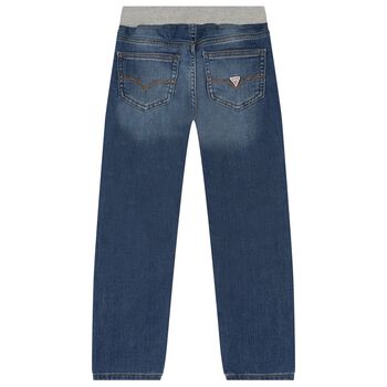 Boys Blue Logo Denim Jeans