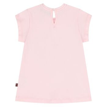 تيشيرت بنات بالشعار بطبعه فراشات باللون الوردى 