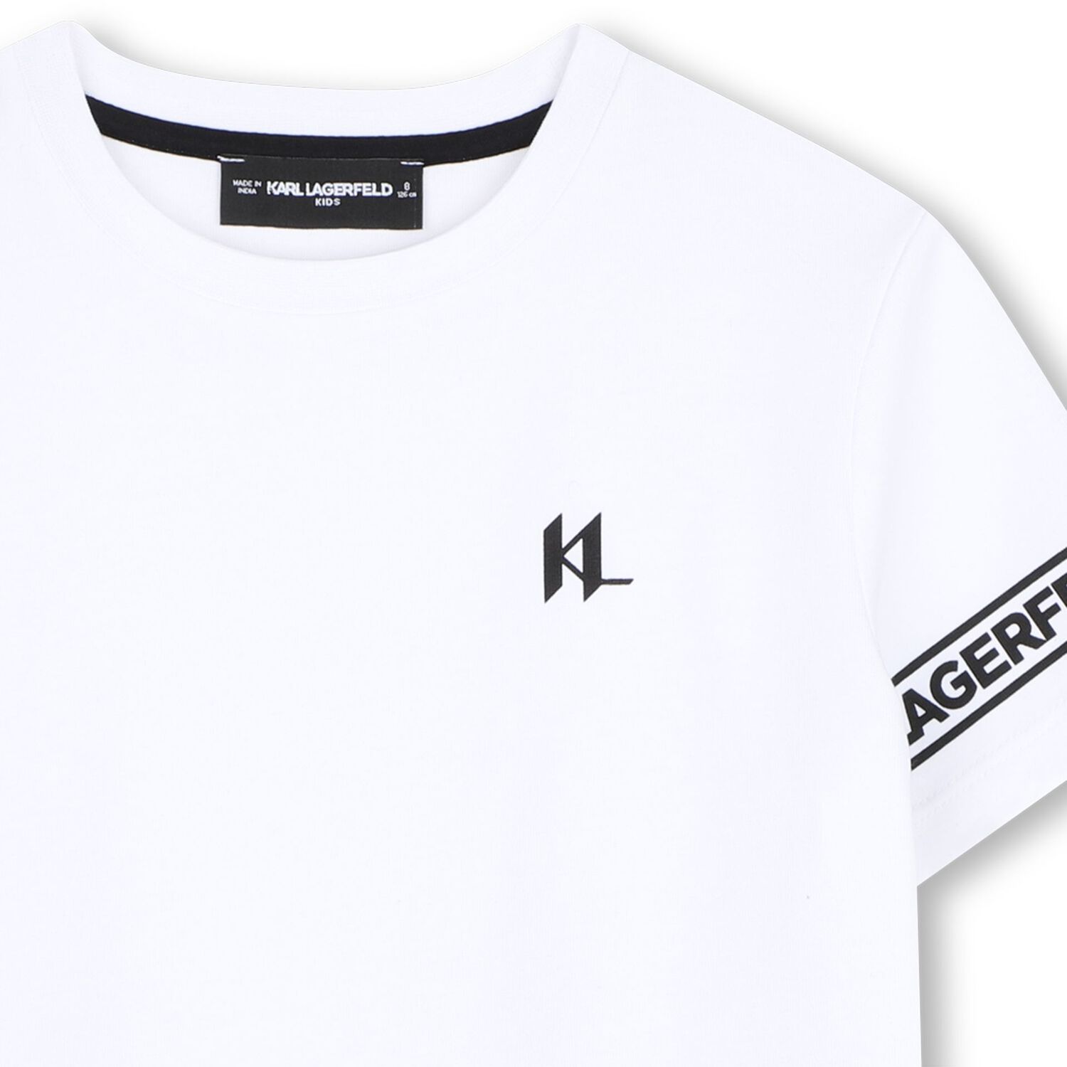 Boys Mini Me White Logo T-Shirt, 1, hi-res