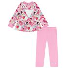 Girls Pink Logo Leggings Set, 1, hi-res