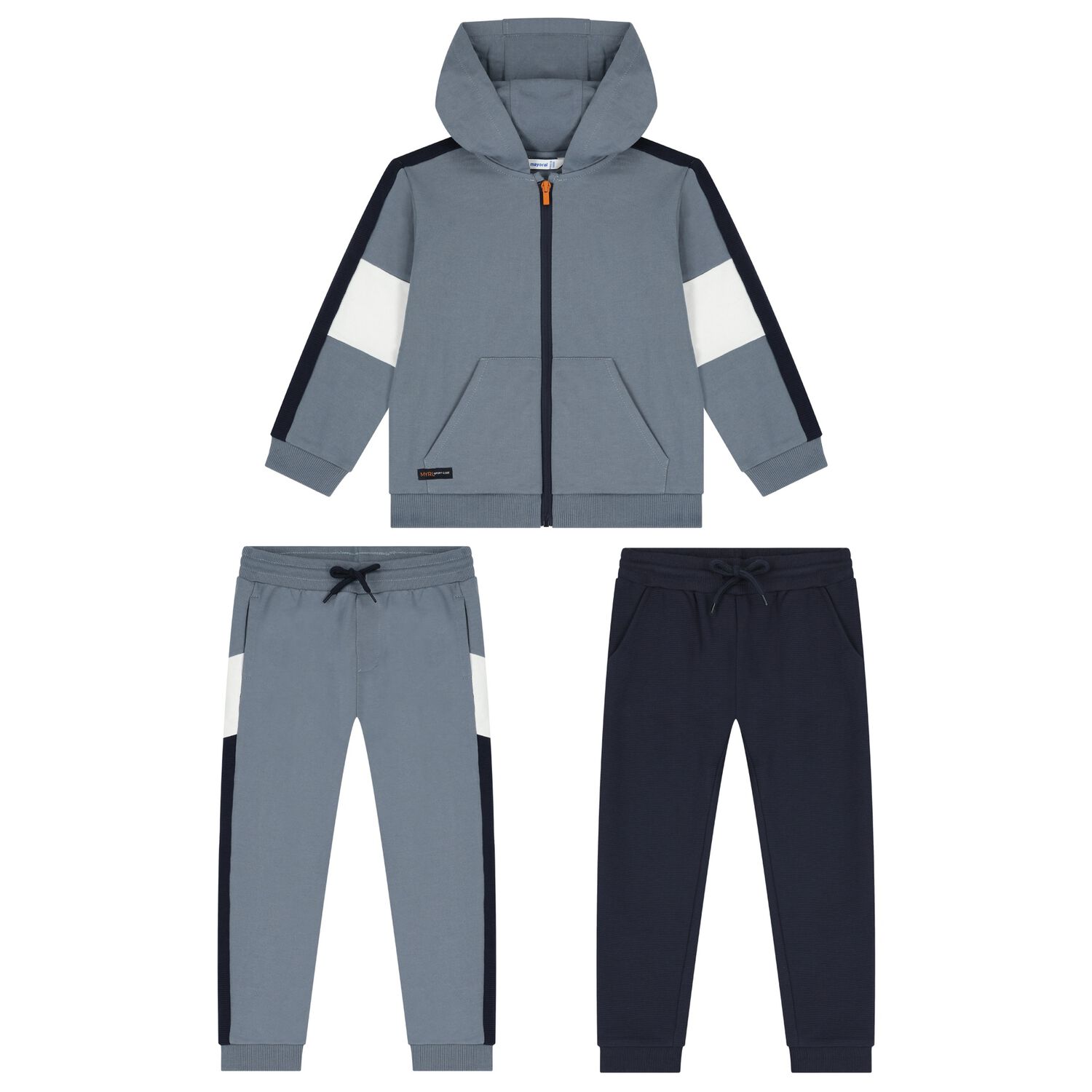 Boys Blue & Navy Blue 3-Piece Tracksuit, 1, hi-res image number null