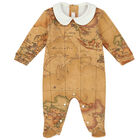 Beige & Ivory Geo Map Babygrow Set, 4, hi-res