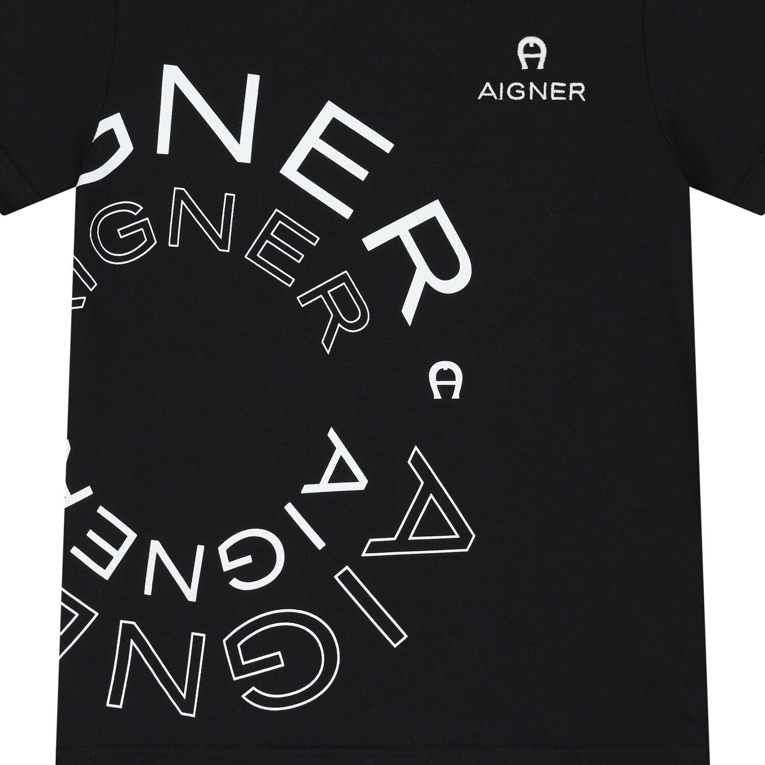 Boys Black Logo T-Shirt, 2, hi-res image number null