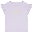 توب بنات مكشكش بفيونكة باللون البنفسجى , 1, hi-res