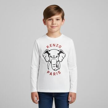 White Elephant Logo Long Sleeve Top