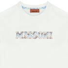 Boys White Logo T-Shirt, 1, hi-res