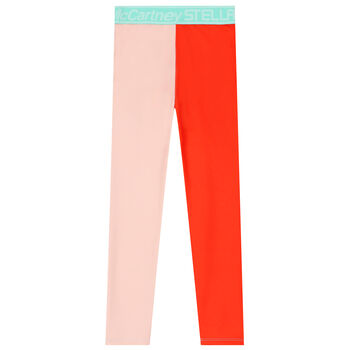 Girls Multi-Colored Logo Leggings