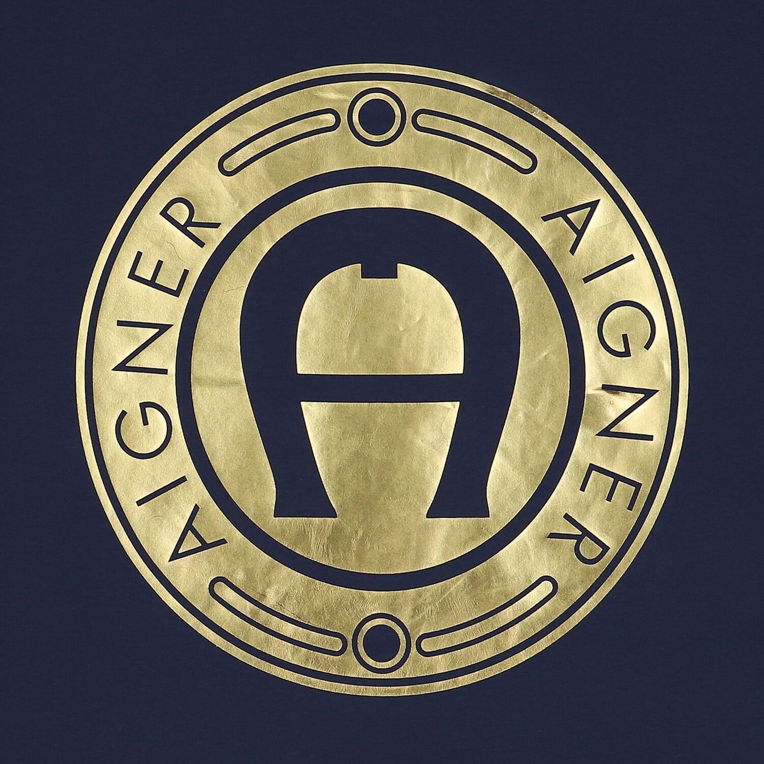 Baby Boys Navy & Gold Logo Blanket, 3, hi-res