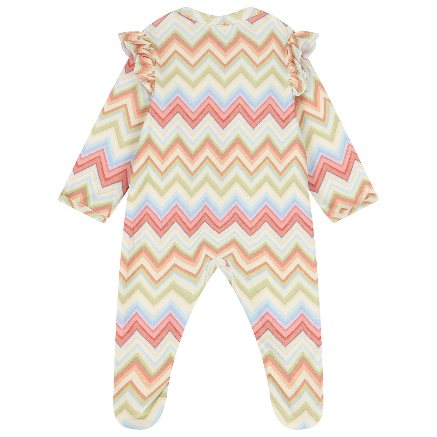 Baby Girls Multi-Coloured Zig Zag Babygrow, 1, hi-res image number null