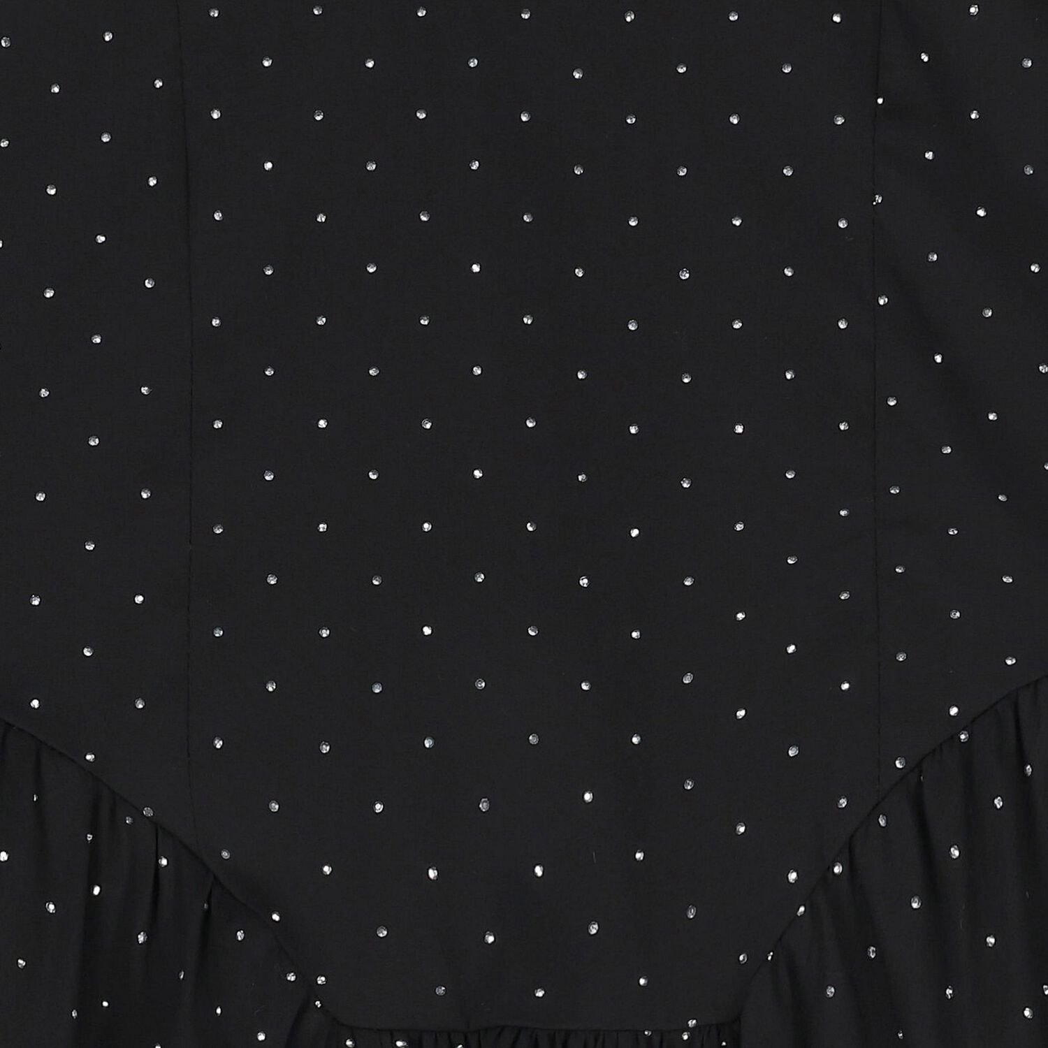 فستان بنات مزين بأحجار الراين باللون الأسود, 1, hi-res