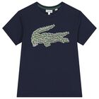 Boys Navy Blue Logo T-Shirt, 1, hi-res