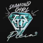 Girls Black Diamond Dress, 1, hi-res