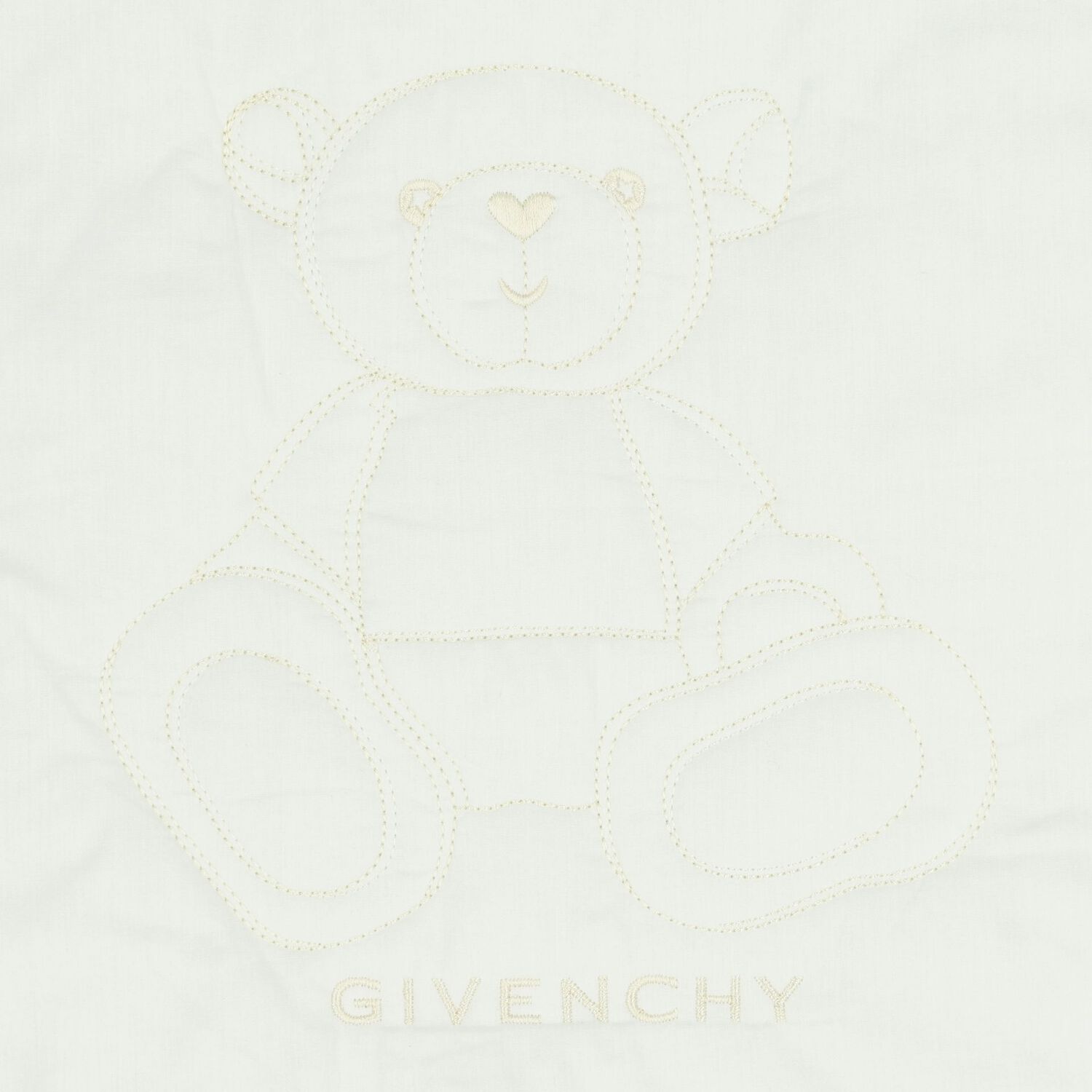 White Teddy Bear Logo Baby Blanket, 1, hi-res