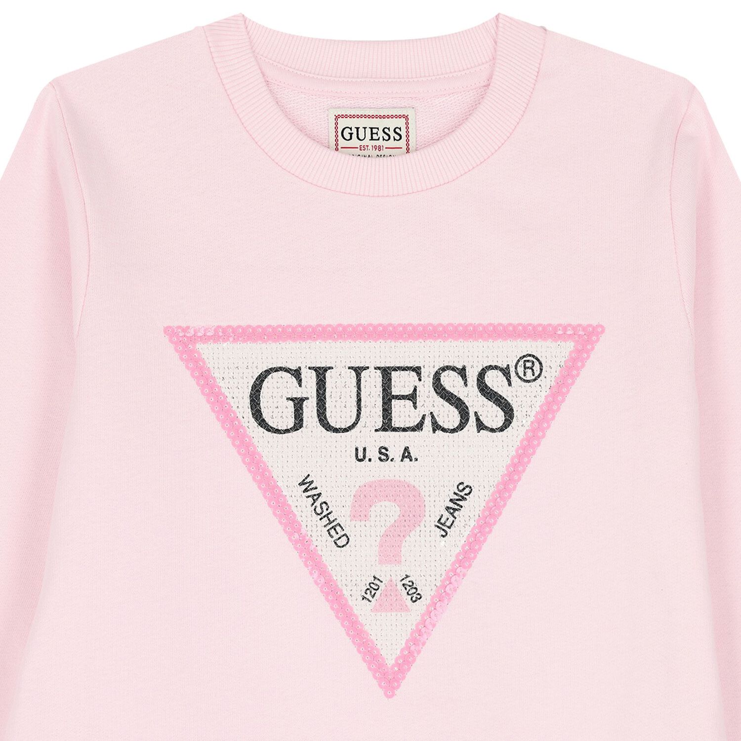 Girls Pink Logo Sweatshirt, 1, hi-res image number null