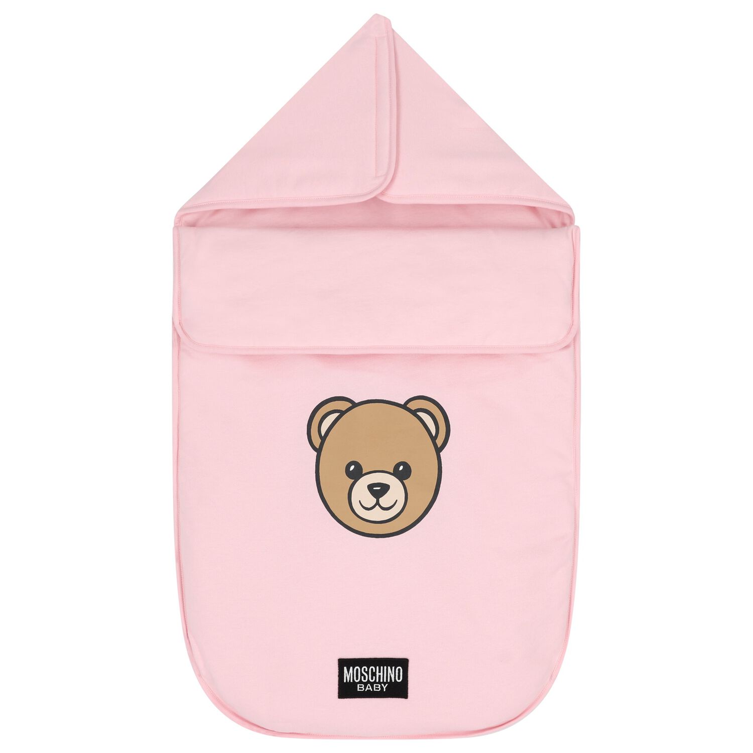 Baby Girls Pink Teddy Bear Logo Baby Nest, 3, hi-res