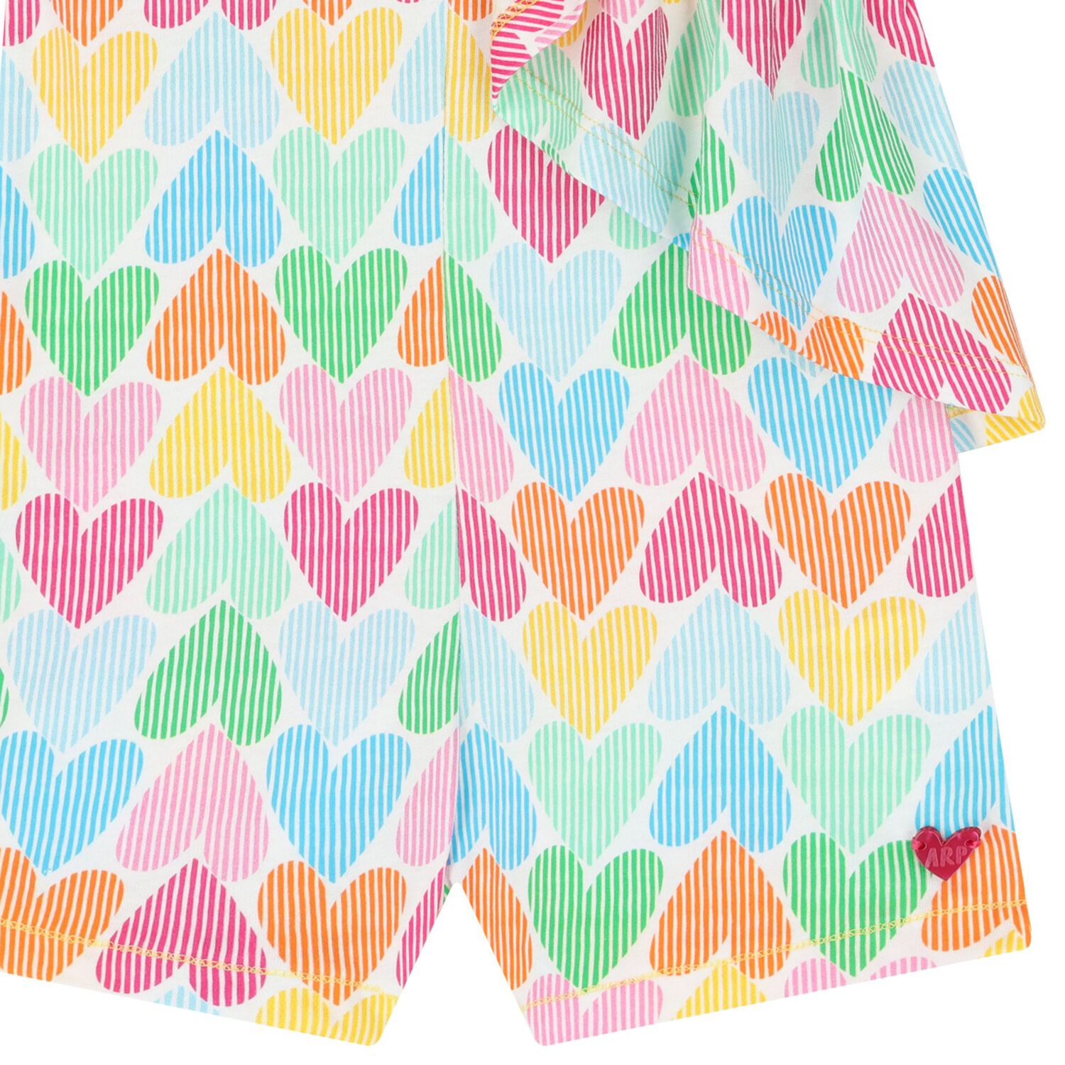 Girls Multi-Coloured Heart Playsuit, 1, hi-res image number null