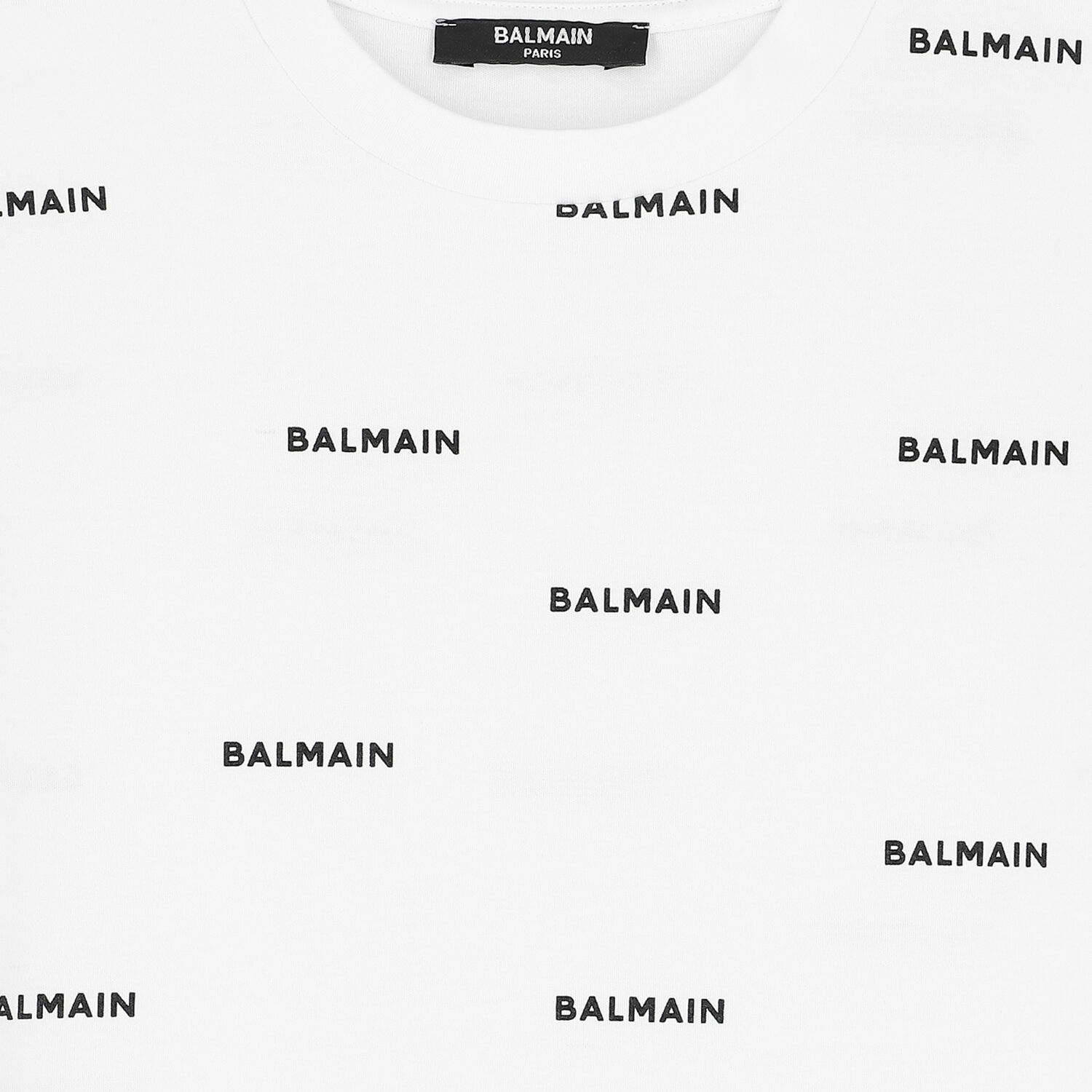 Girls White & Black Logo Dress, 1, hi-res