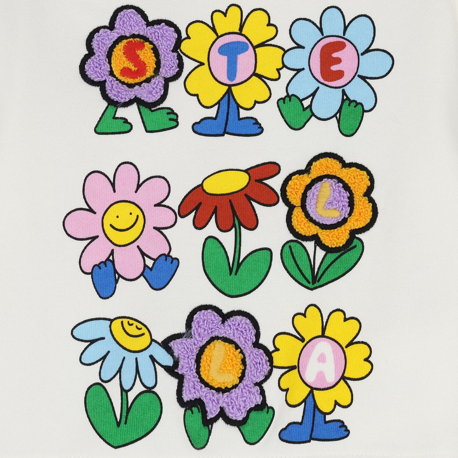 سويت شيرت بنات مزين بالزهور باللون العاجى , 1, hi-res