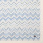 Ivory & Blue Zig Zag Knitted Baby Blanket, 1, hi-res