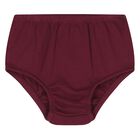 طقم فستان بولو مكشكش باللون الأحمر للبنات , 2, hi-res