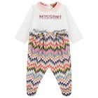 Baby Girls Multi-Coloured Zig Zag Babygrow Gift Set, 1, hi-res