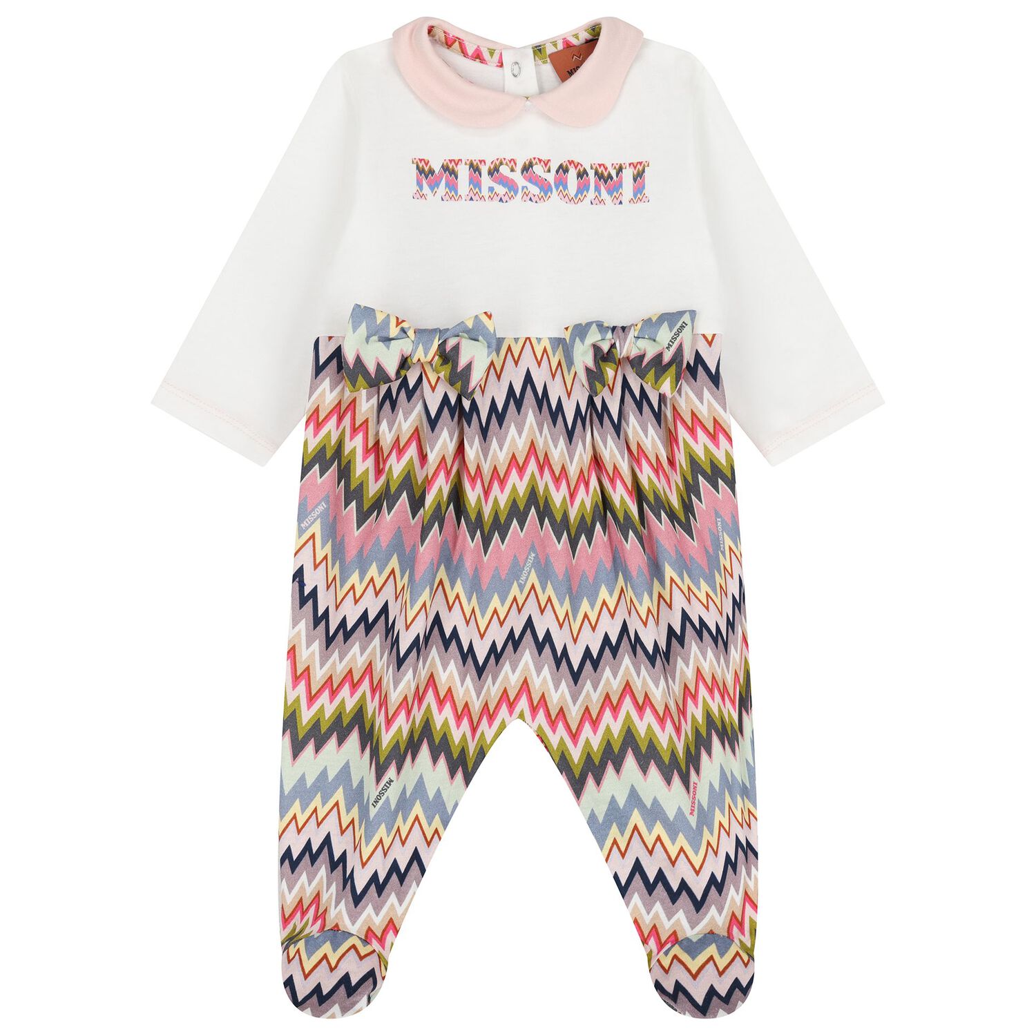 Baby Girls Multi-Coloured Zig Zag Babygrow Gift Set, 1, hi-res