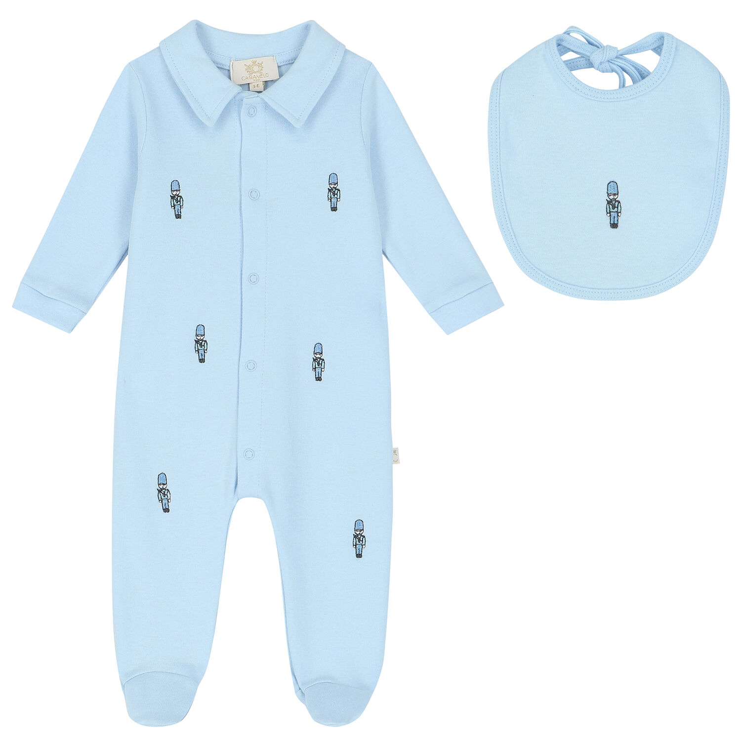 Baby Boys Blue Soldiers Babygrow Set, 2, hi-res