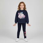 Girls Navy Blue Sequin Sweatshirt, 1, hi-res