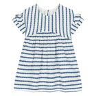 Younger Girls White & Blue Heart Dress & Bag Set, 1, hi-res