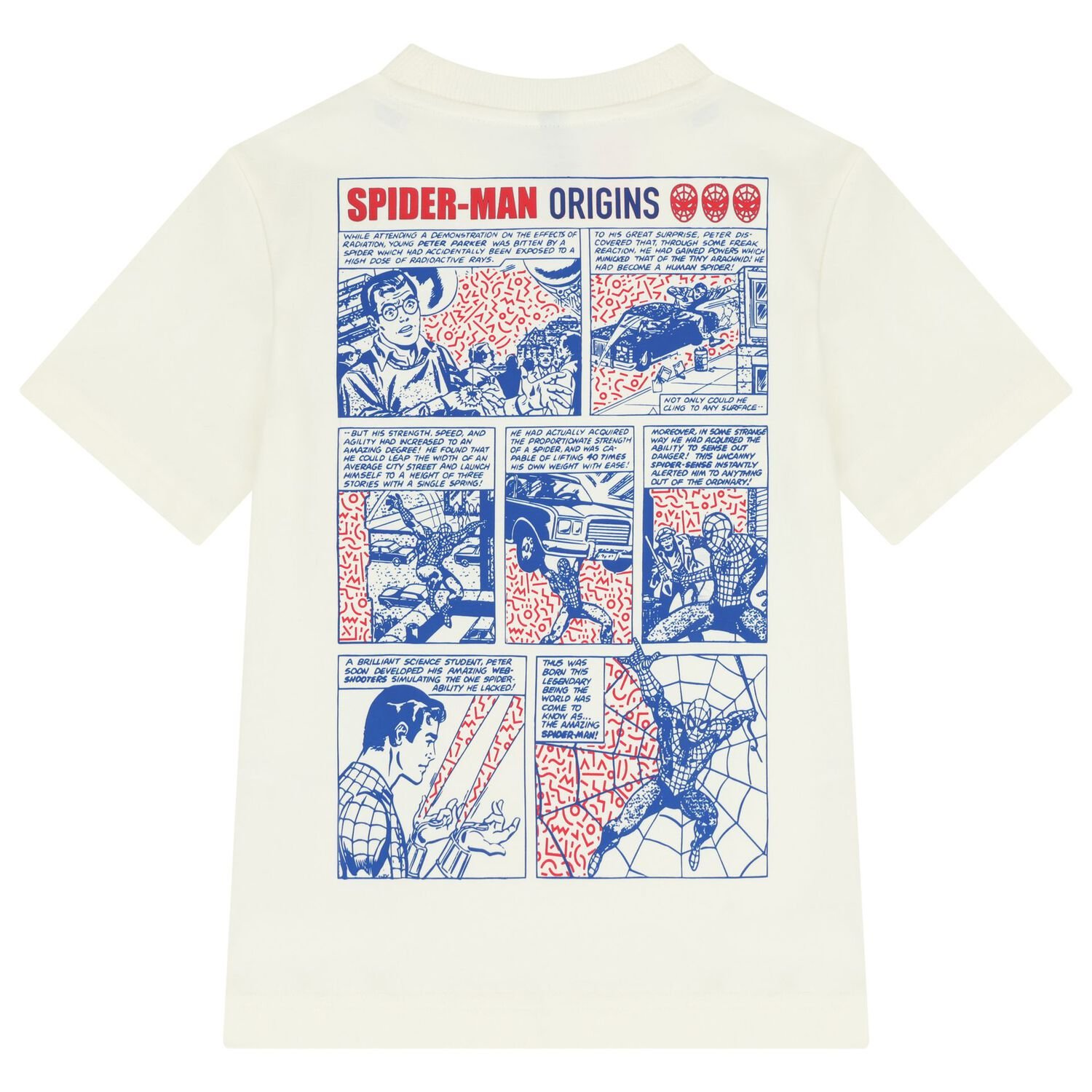 Boys Ivory Marvel Spider Man T-Shirt, 1, hi-res