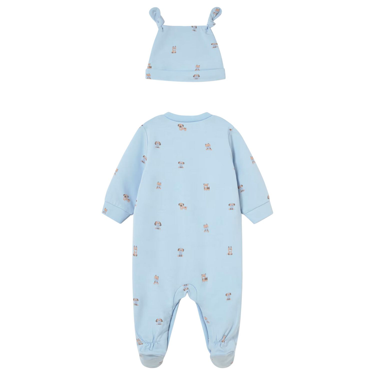 Baby Boys Blue Puppy Babygrow Set, 3, hi-res